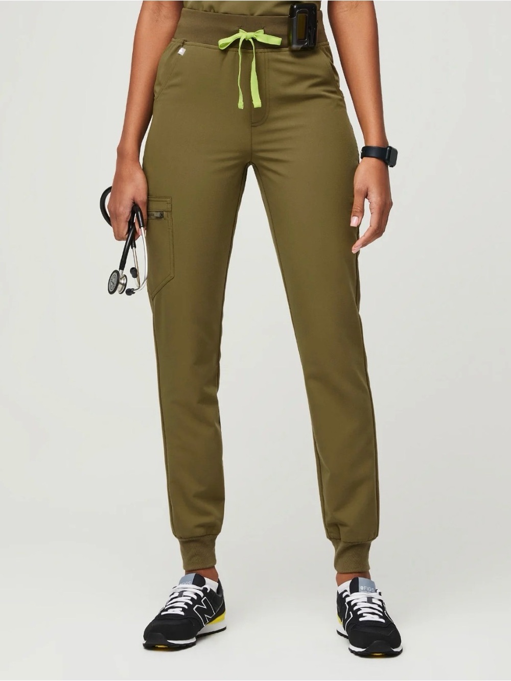 Figs Martini Olive Zamora™ High Waisted 2.0 - Jogger Scrub Pants